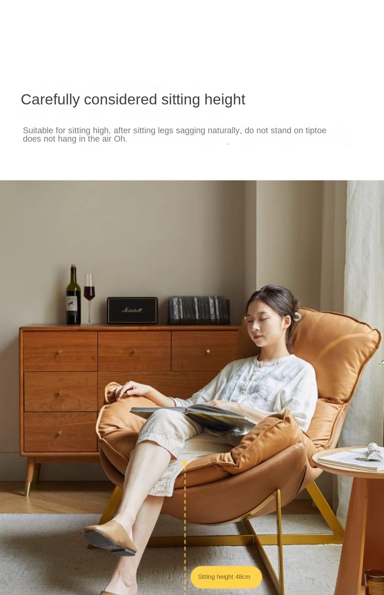 Fabric Modern Light Luxury Nordic Single Chair