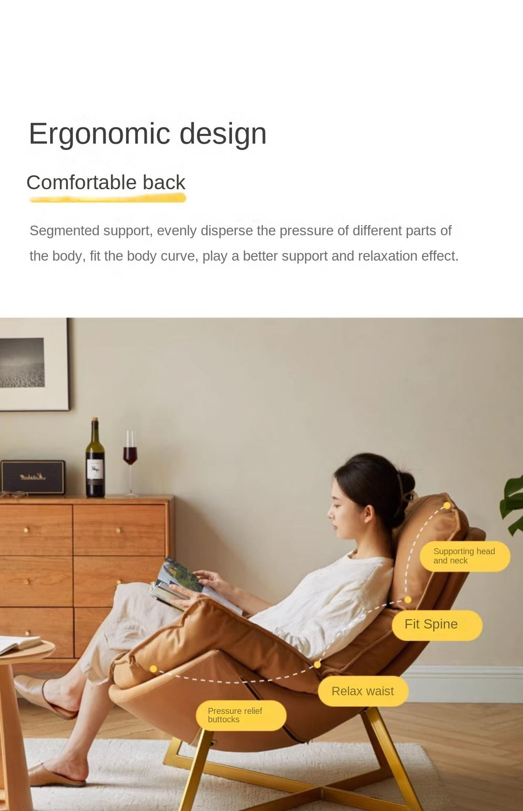 Fabric Modern Light Luxury Nordic Single Chair