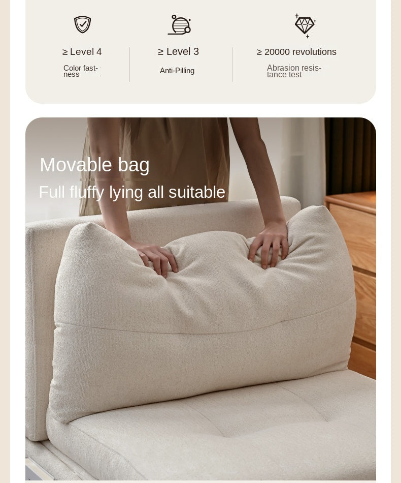 Fabric Sofa Cream Wind Multi Functional Single Chair