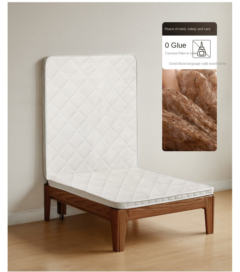 Oak, Solid RubberWood, Beech Solid Wood Sofa Bed Folding Single Bed