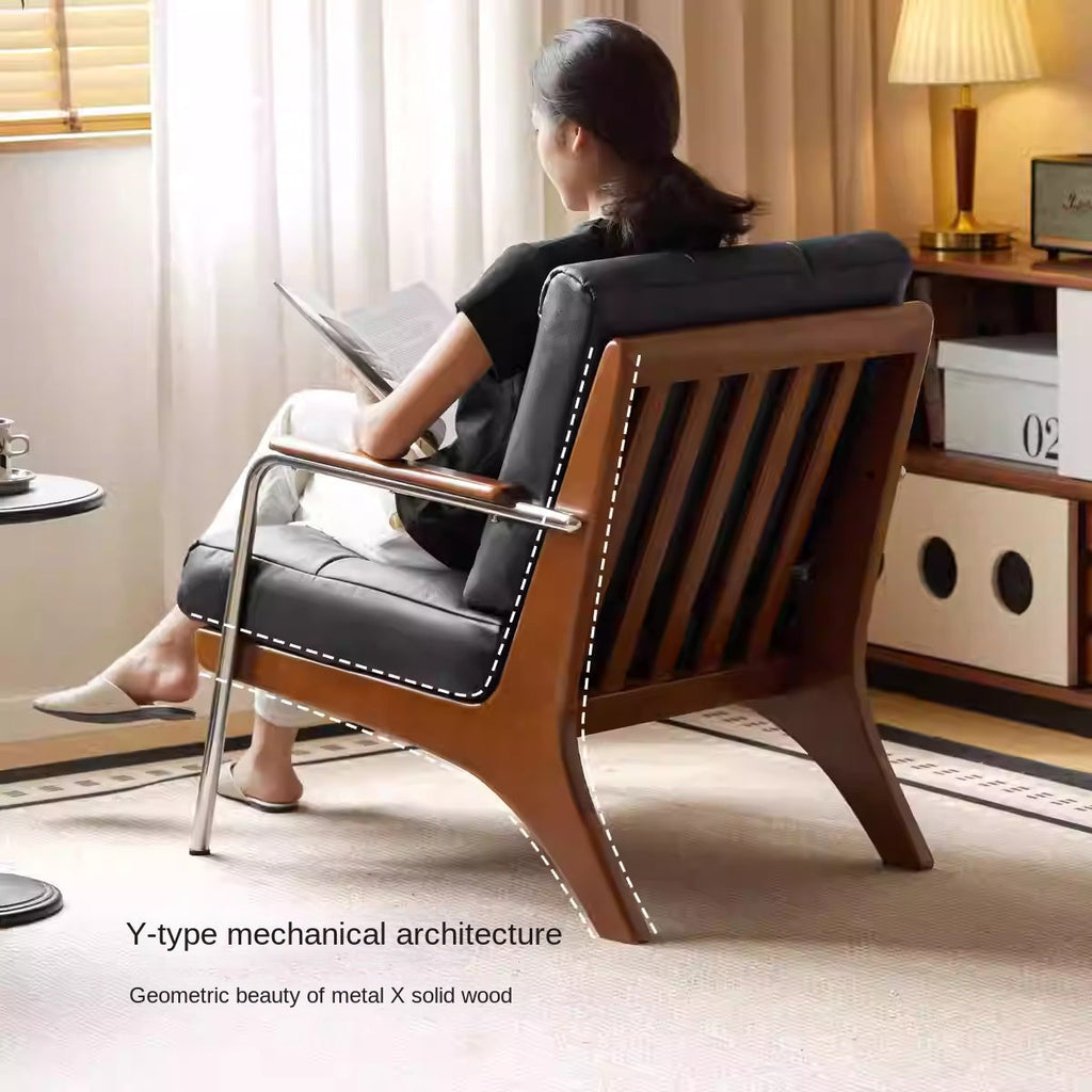 Beech Solid Wood Middle Ages Single Chair