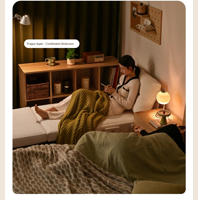 Fabric Sofa Cream Wind Multi Functional Single Chair