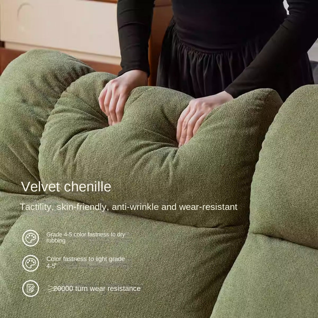 Fabric Reclining and Rocking Double Leisure Chair