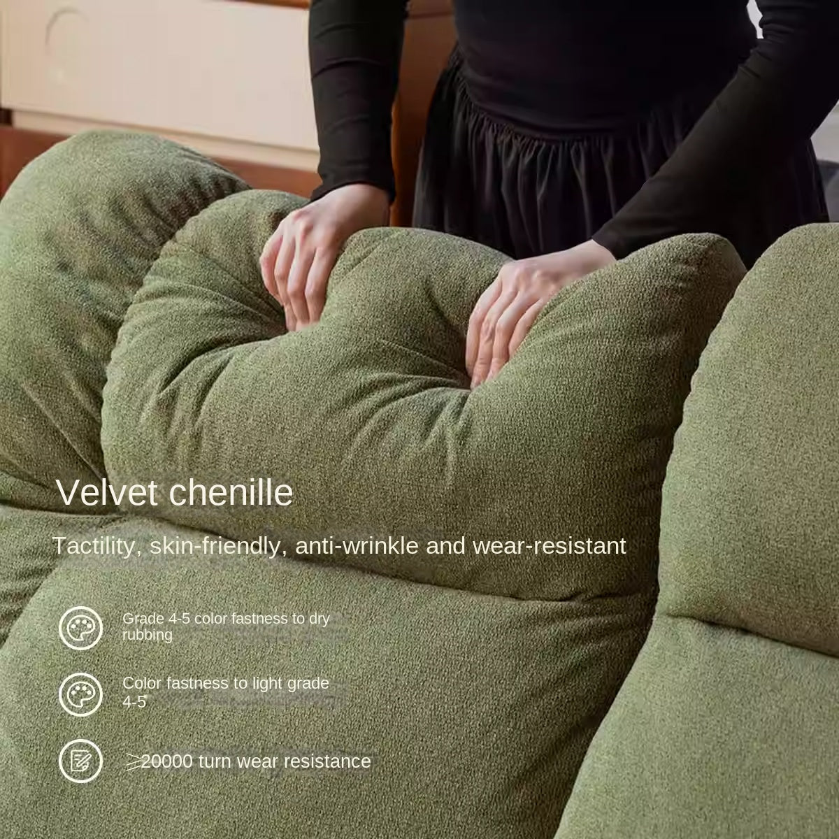 Fabric Reclining and Rocking Double Leisure Chair