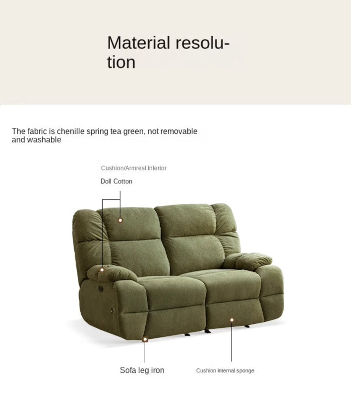 Fabric Reclining and Rocking Double Leisure Chair