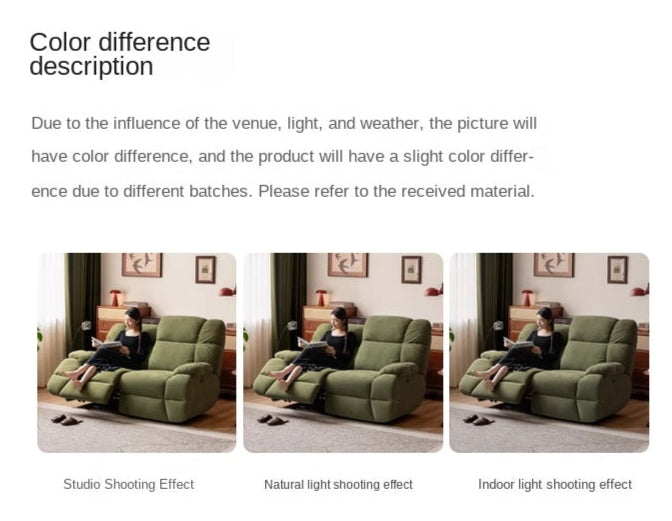 Fabric Reclining and Rocking Double Leisure Chair