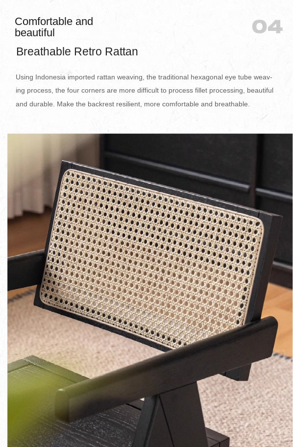 Ash, Oak, Cherry Solid Wood Light Luxury Leisure Dining Chair