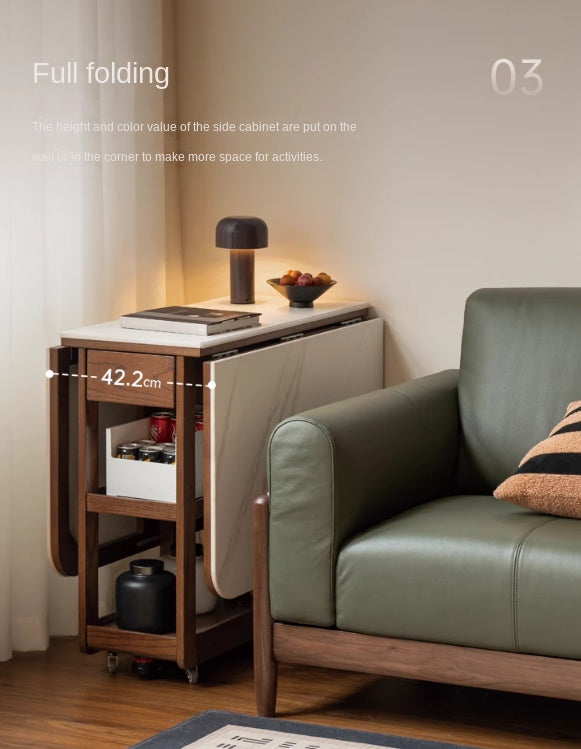 Oak Solid Wood Folding Rock Dining Table