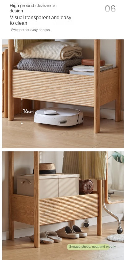 Ash Solid Wood Modern Storage Rack