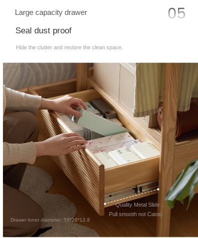 Ash Solid Wood Modern Storage Rack