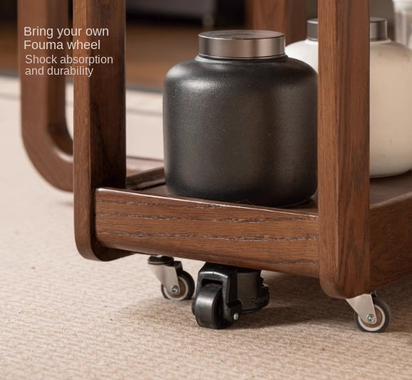 Oak Solid Wood Folding Rock Dining Table