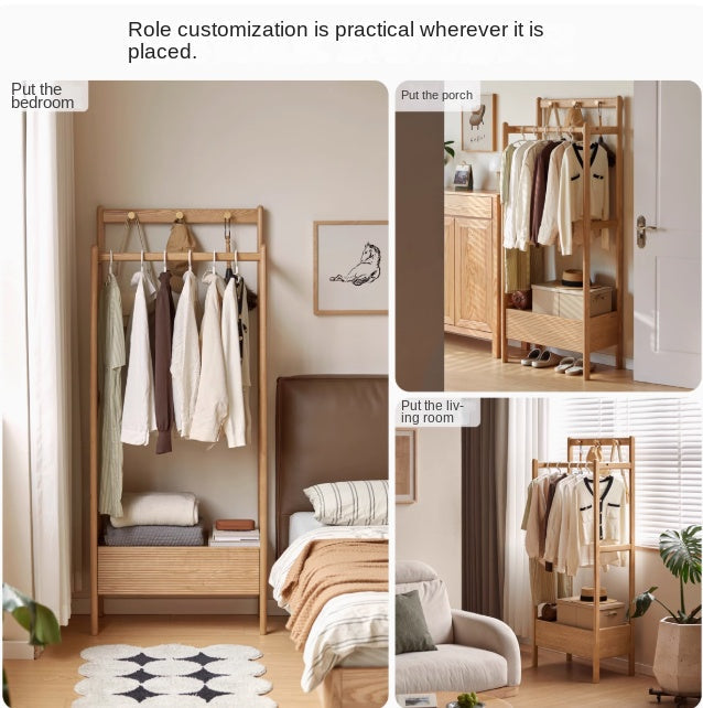 Ash Solid Wood Modern Storage Rack