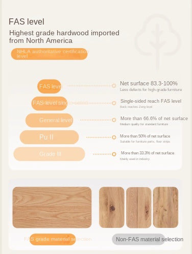 Oak Solid Wood Cream Wind Floor Bookshelves