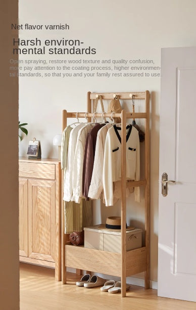 Ash Solid Wood Modern Storage Rack