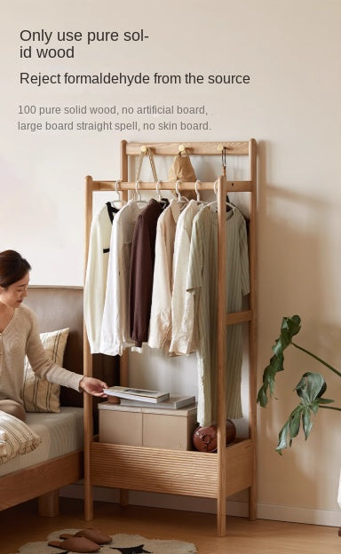 Ash Solid Wood Modern Storage Rack