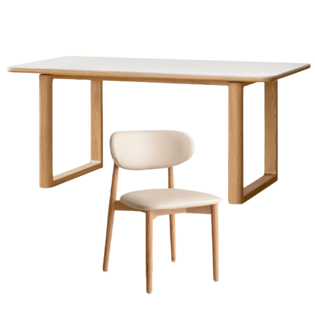 Ash, Oak Solid Wood Rock Board Dining Table