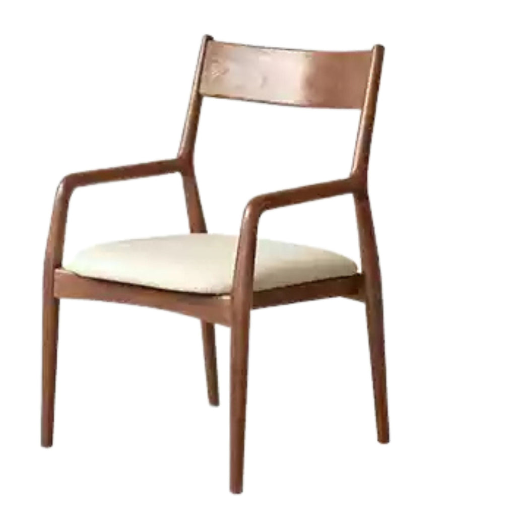 Black Walnut, Oak Solid Wood Retro Soft Pack Dining Chair