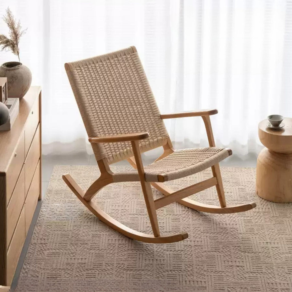 Oak Solid Wood Modern Rocking Chair
