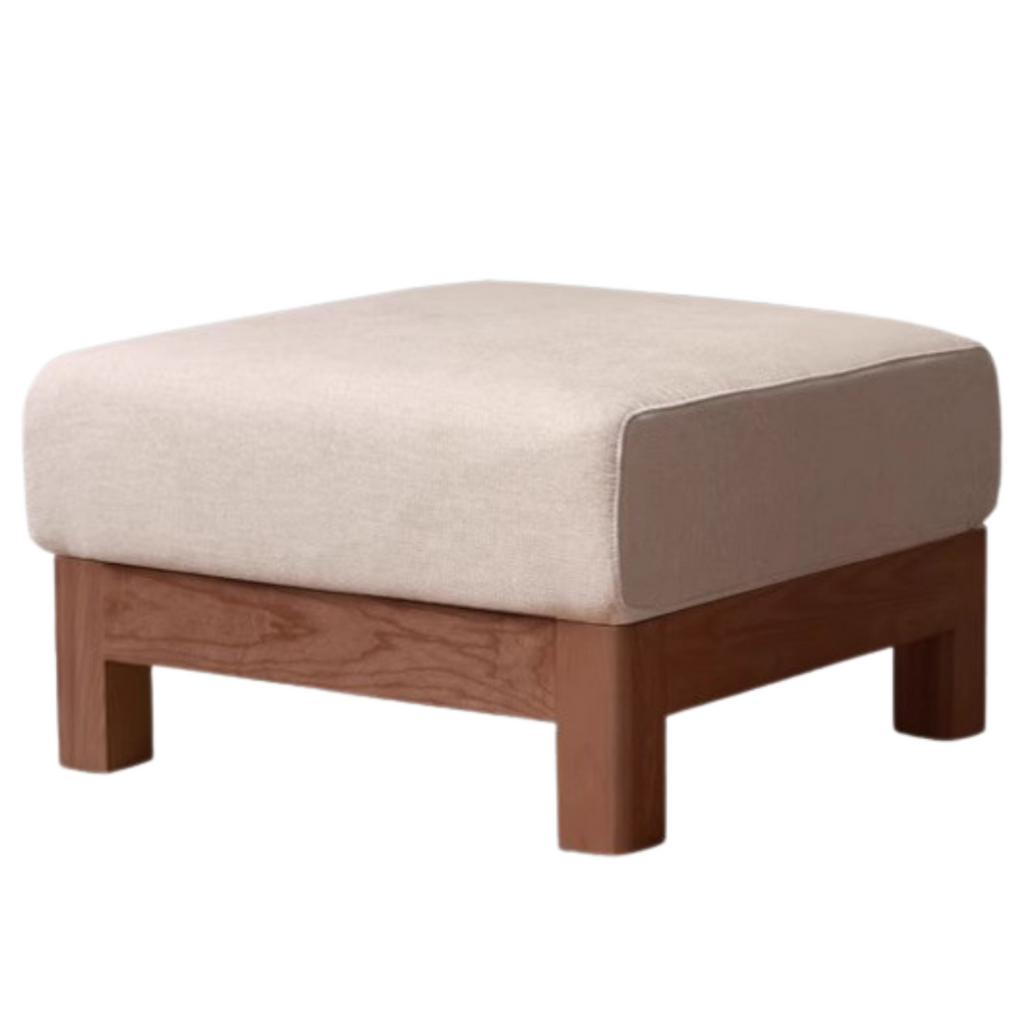 Black Walnut, Oak, Ash, Poplar Solid Wood Footstool Small Fabric Stool