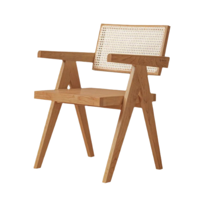 Ash, Oak, Cherry Solid Wood Light Luxury Leisure Dining Chair