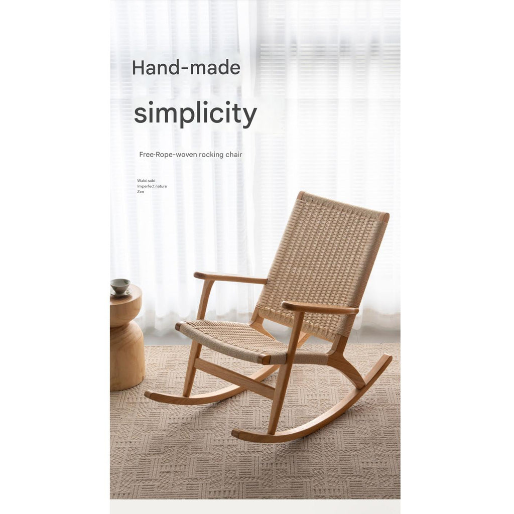 Oak Solid Wood Modern Rocking Chair
