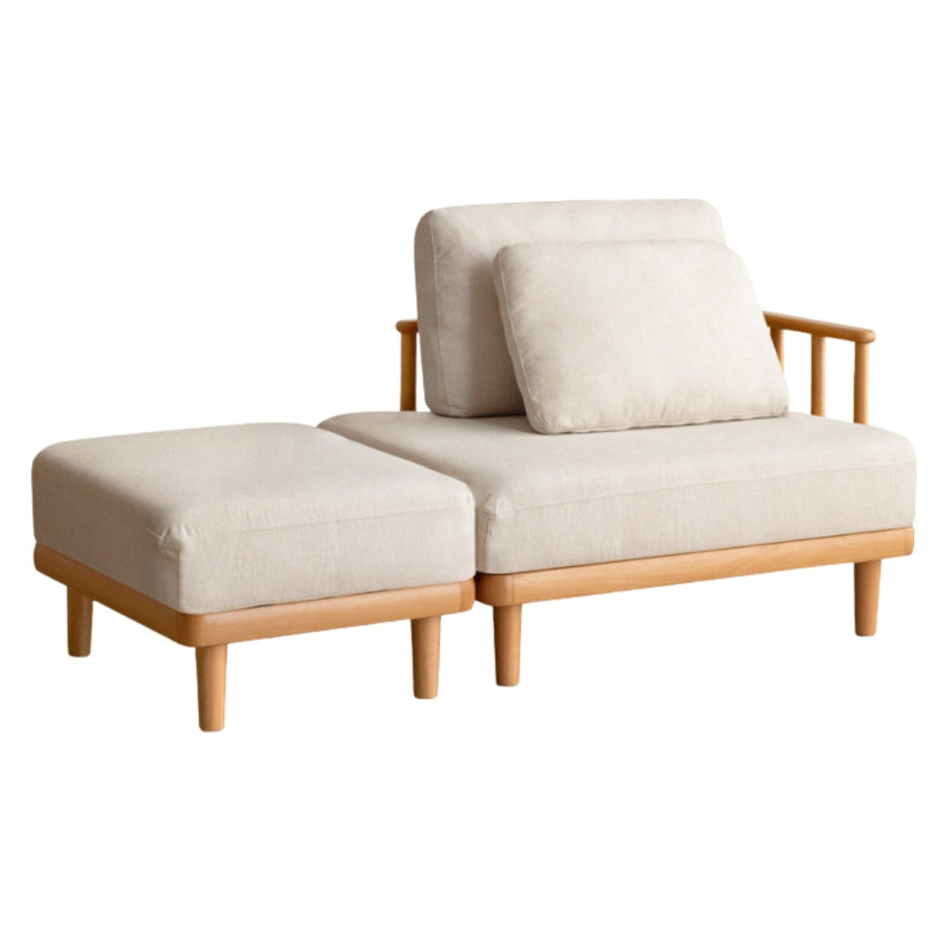 Beech Solid Wood Fabric Sofa Free Combination
