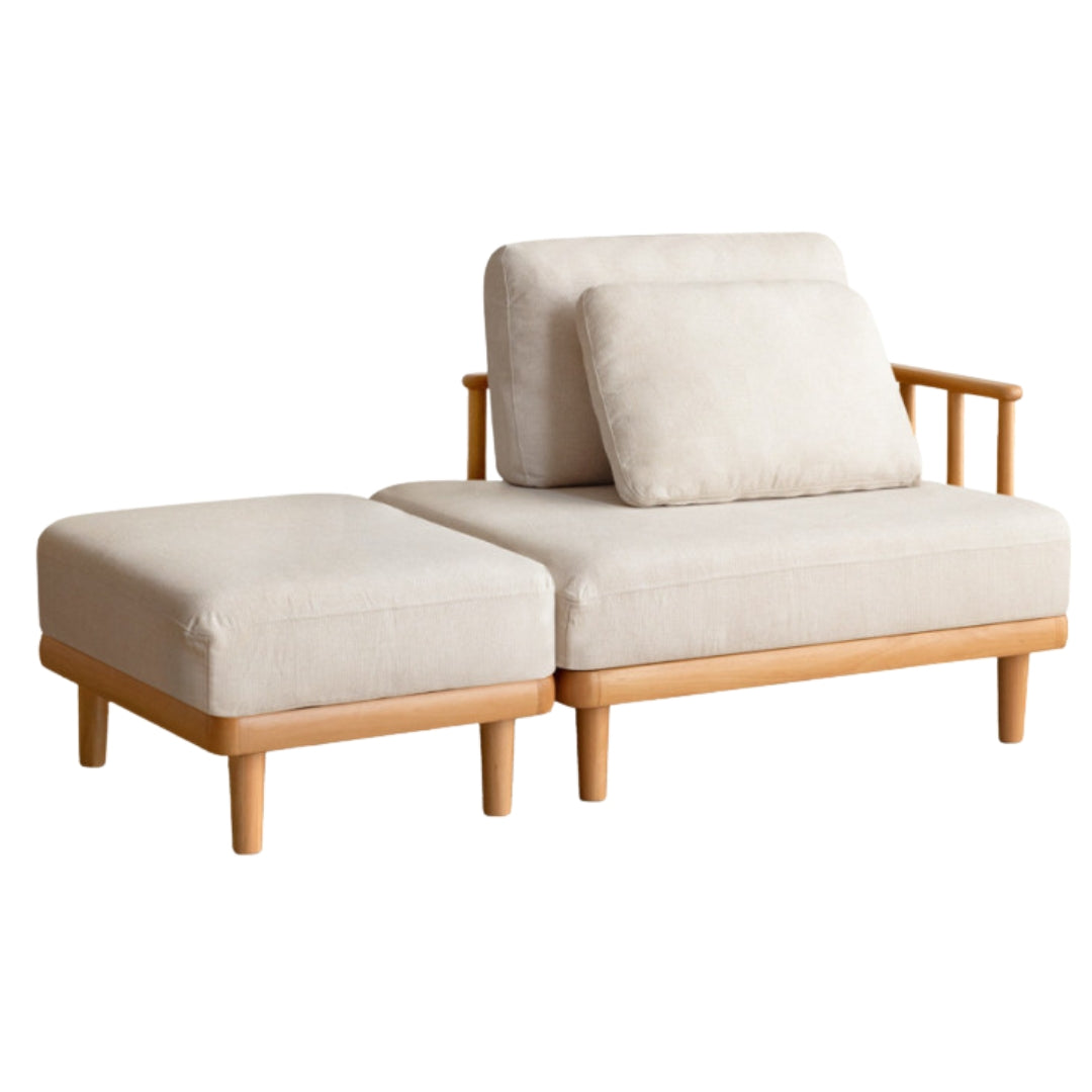 Beech Solid Wood Fabric Sofa Free Combination