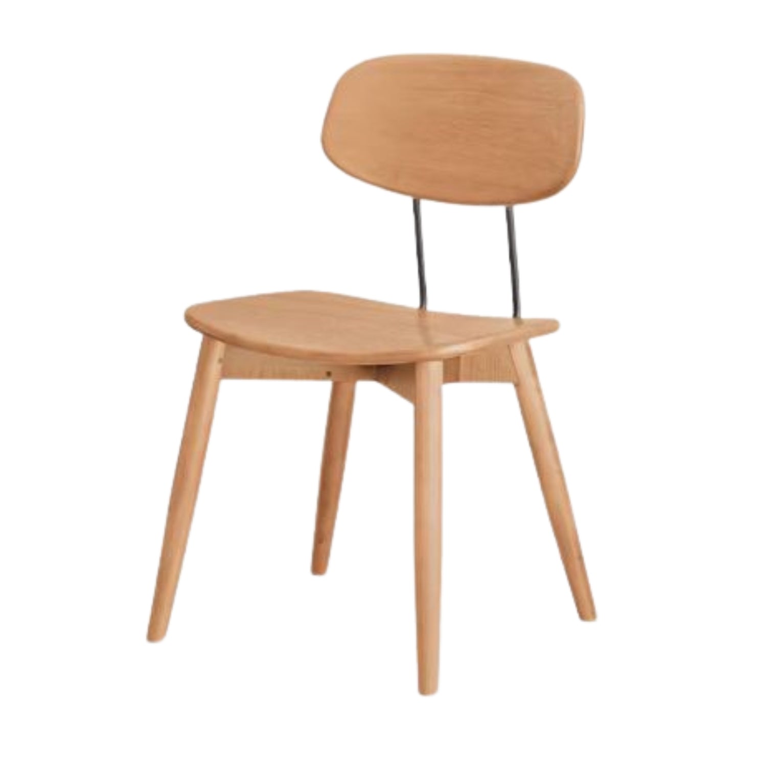 Set pcs 4 Beech, Cherry Solid Wood Medieval Style Soft Retro Dining Chair