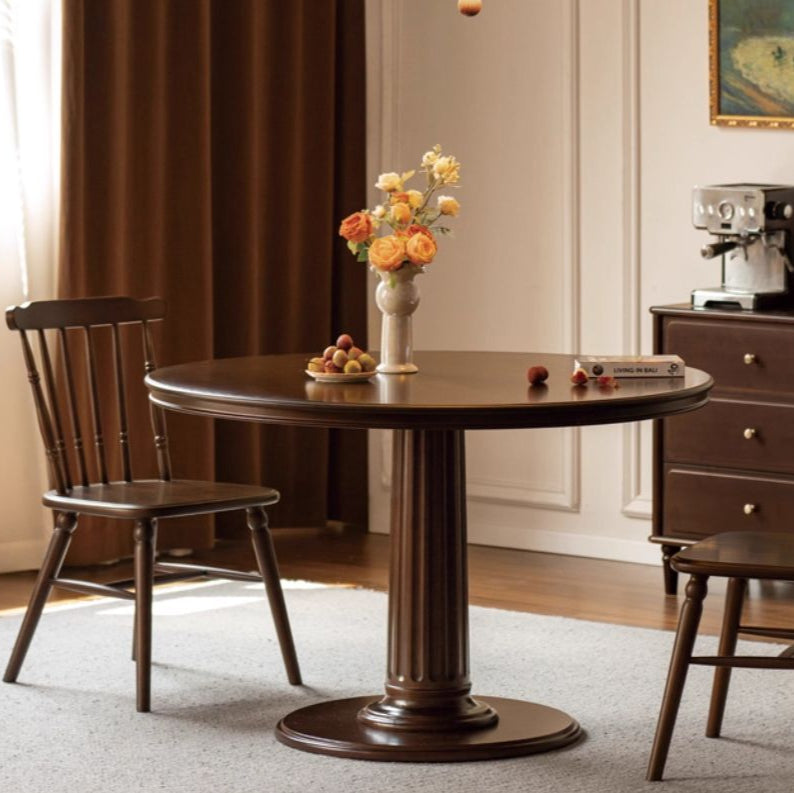 Poplar Solid Wood Dining Table American Retro