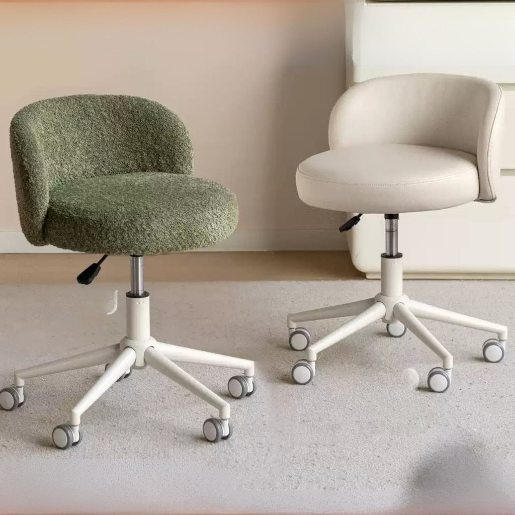 Eco-Leather, Imitation Sheepskin Makeup Stool