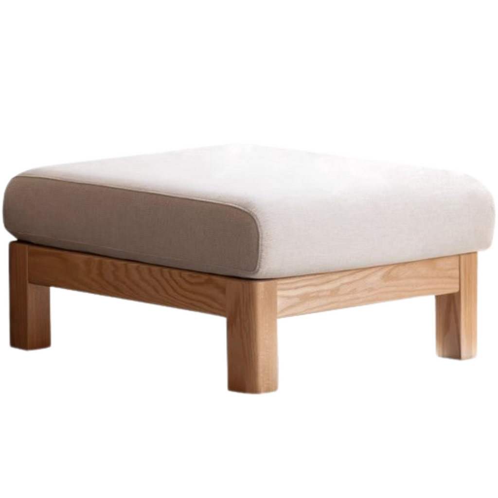 Black Walnut, Oak, Ash, Poplar Solid Wood Footstool Small Fabric Stool