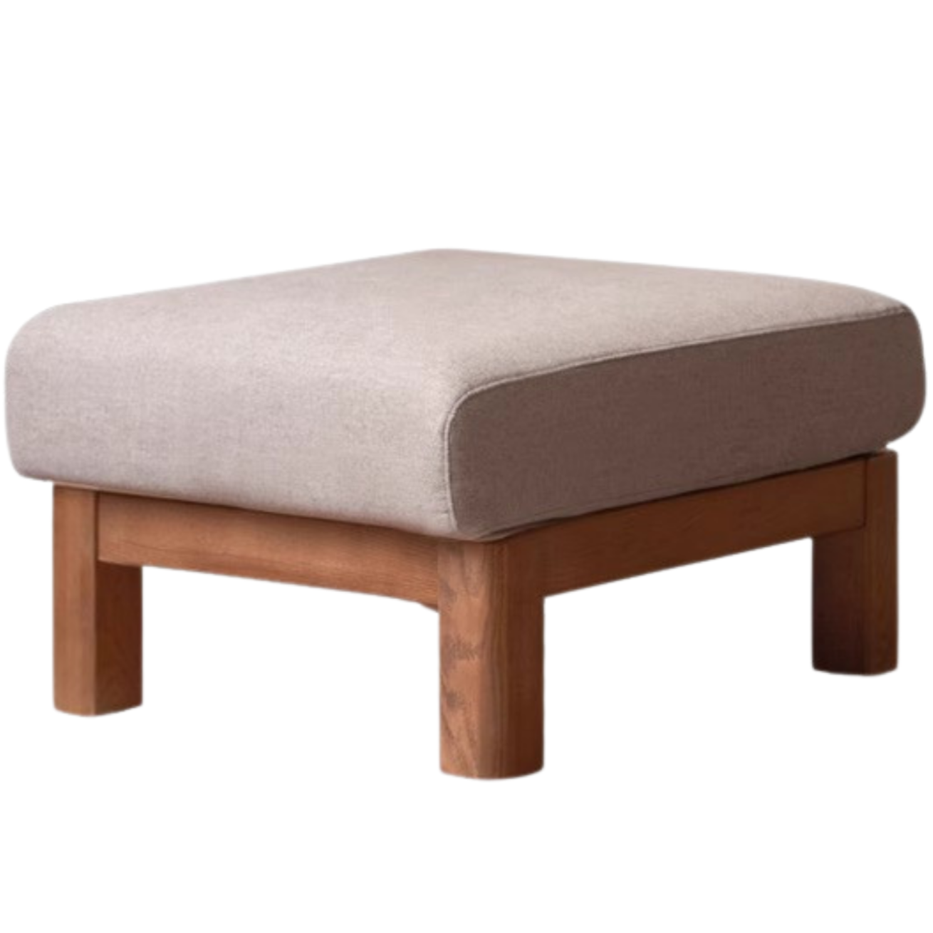 Black Walnut, Oak, Ash, Poplar Solid Wood Footstool Small Fabric Stool