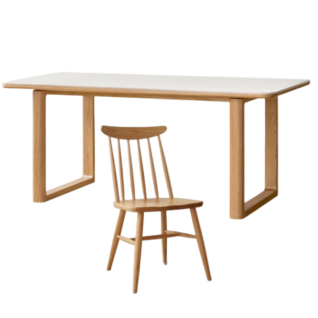 Ash, Oak Solid Wood Rock Board Dining Table