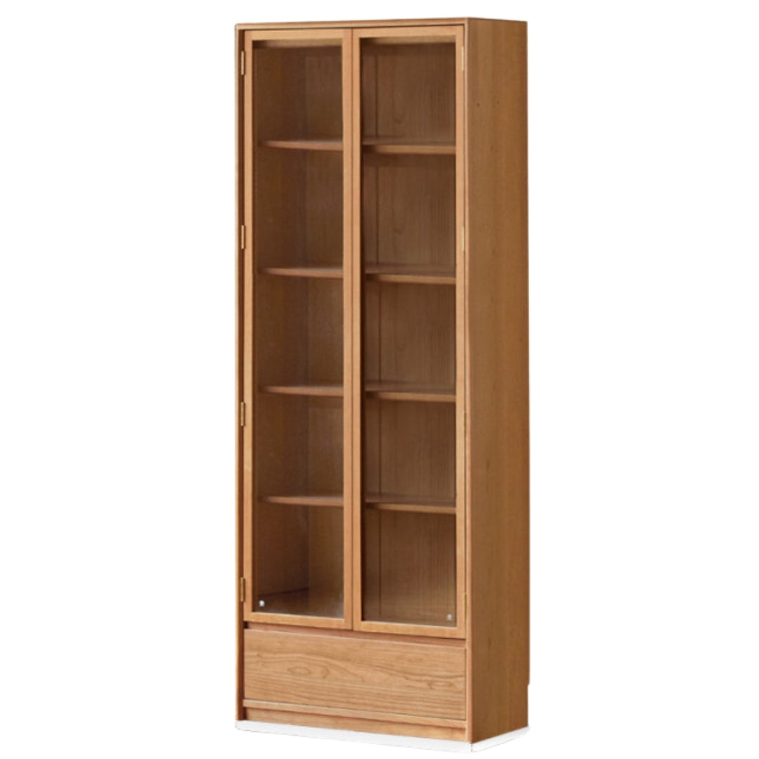 Cherry Solid Wood Bookcase Cabinet Display