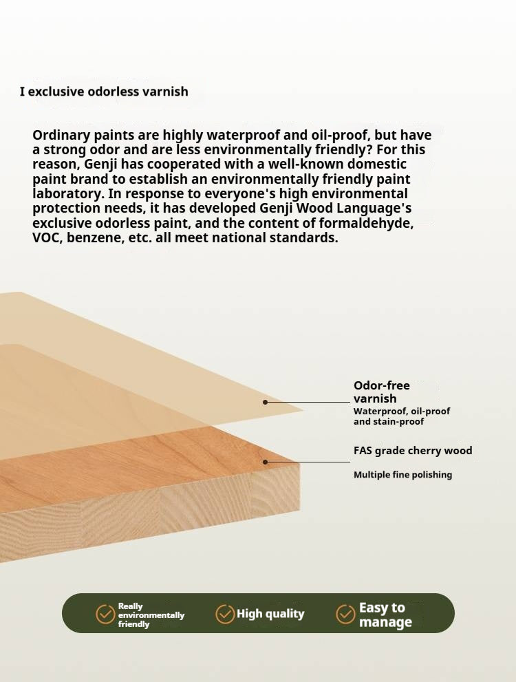 Cherry Solid Wood Bookcase Cabinet Display