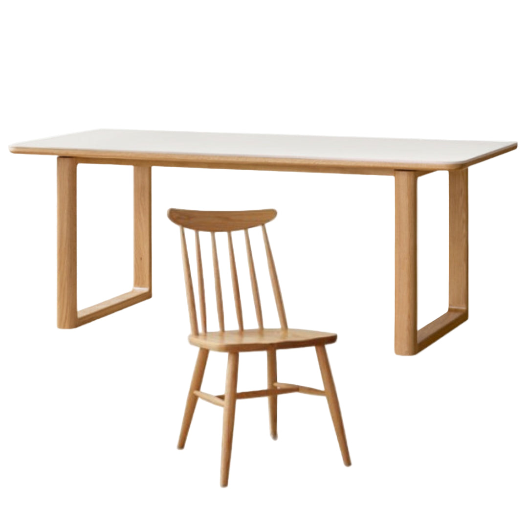 Ash, Oak Solid Wood Rock Board Dining Table