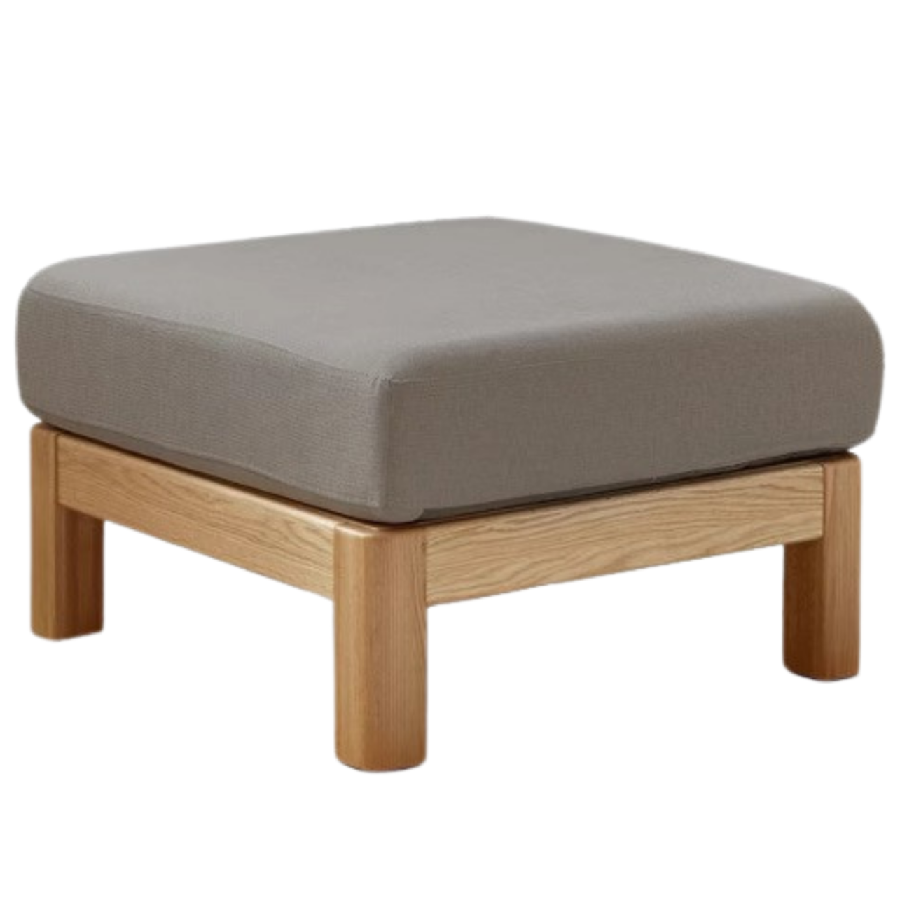 Black Walnut, Oak, Ash, Poplar Solid Wood Footstool Small Fabric Stool