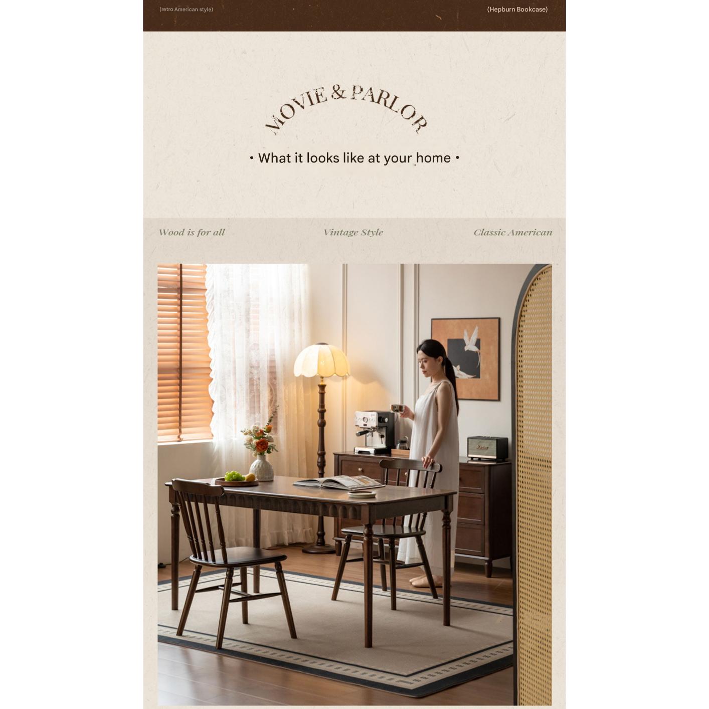 Set 4 pcs Black Walnut Solid Wood Dining Chair