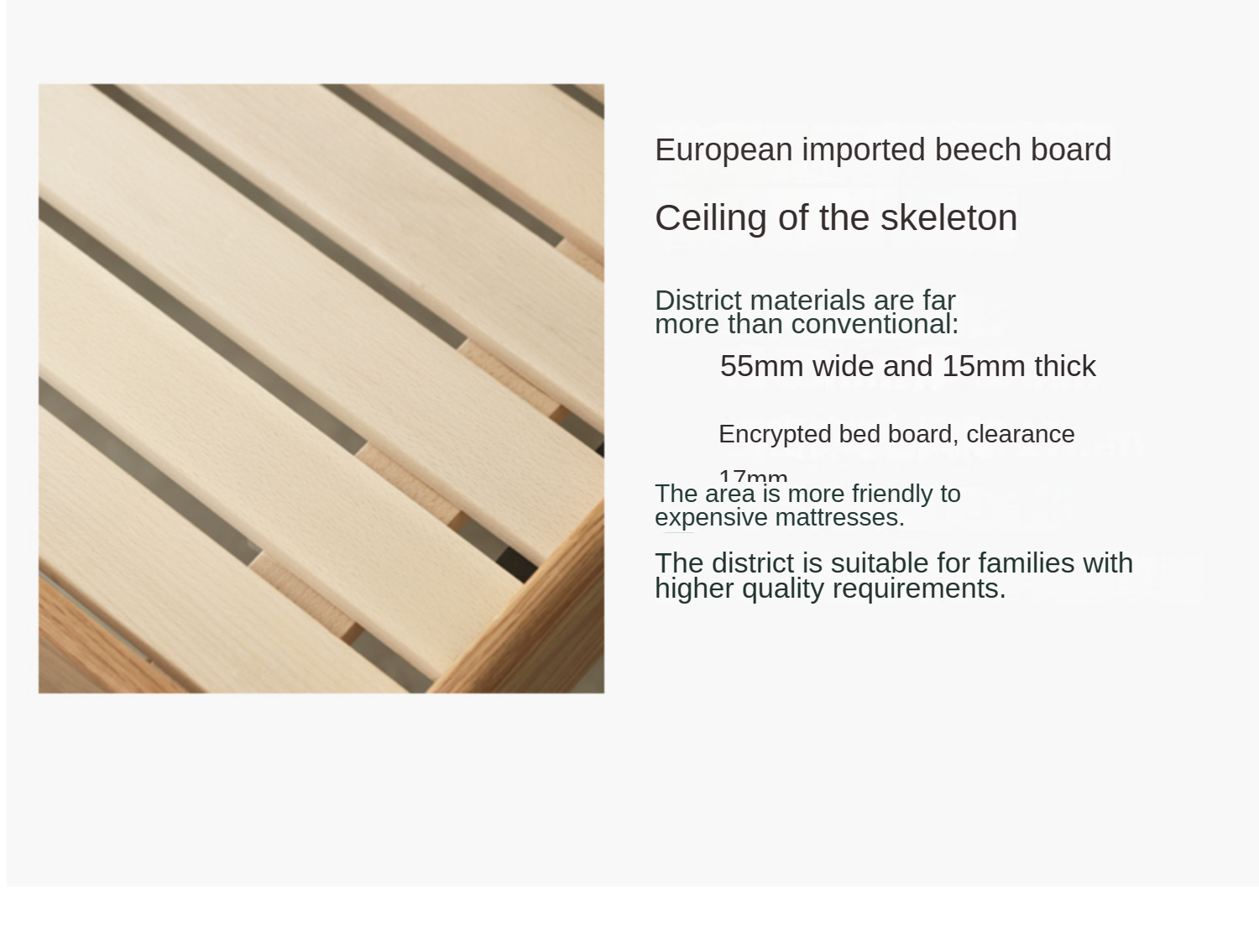 Oak solid wood bed with light walnut-color-USA