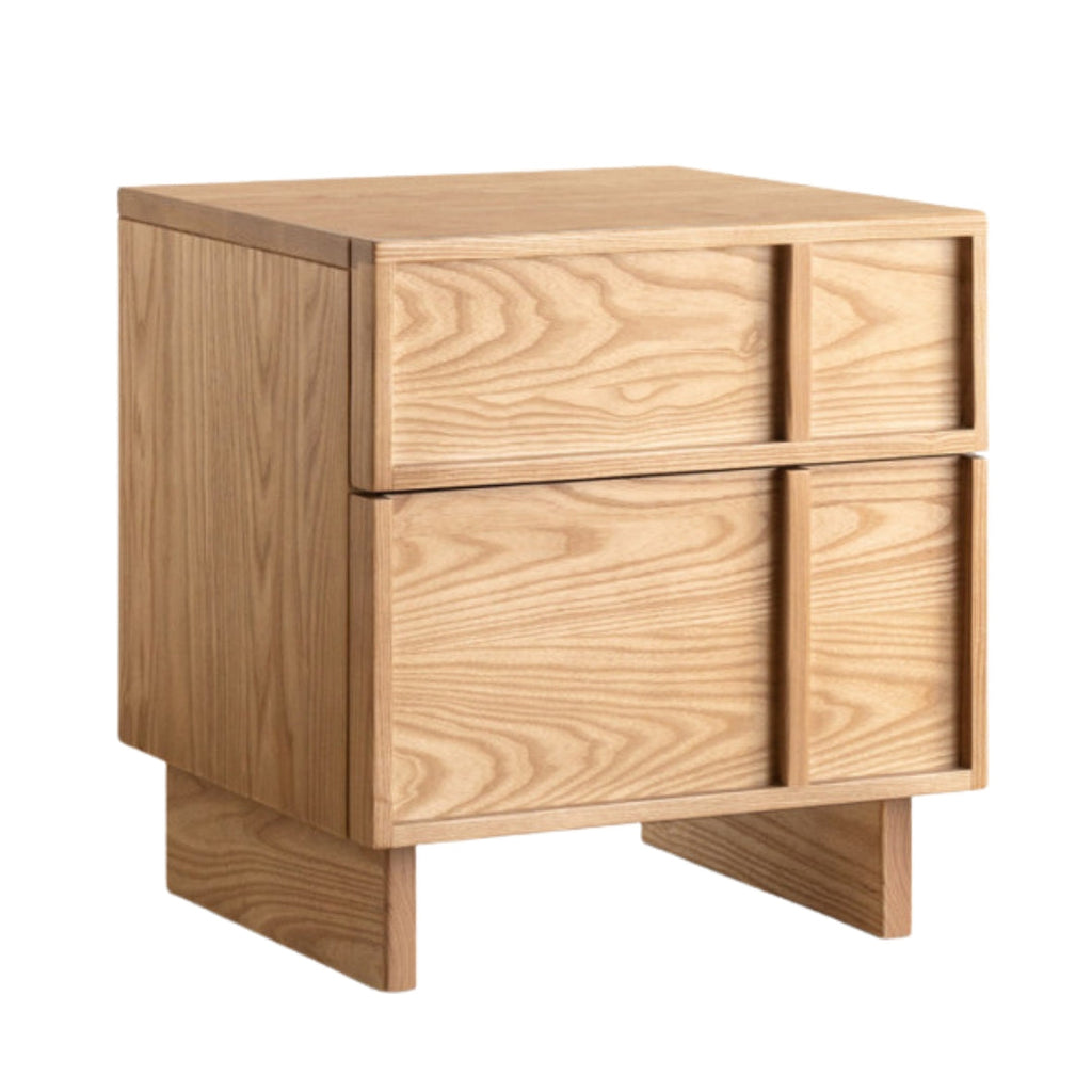 Ash Solid Wood Wabi-Sabi Style Nightstand