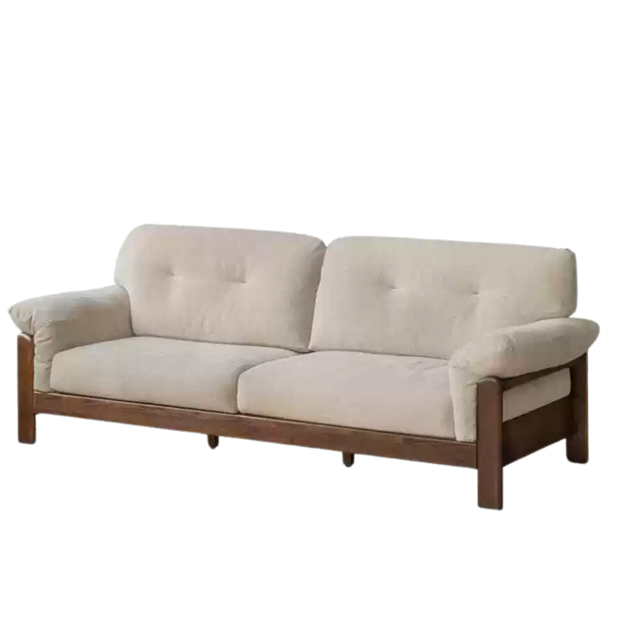 Black Walnut, Ash Solid Wood Modern Sofa