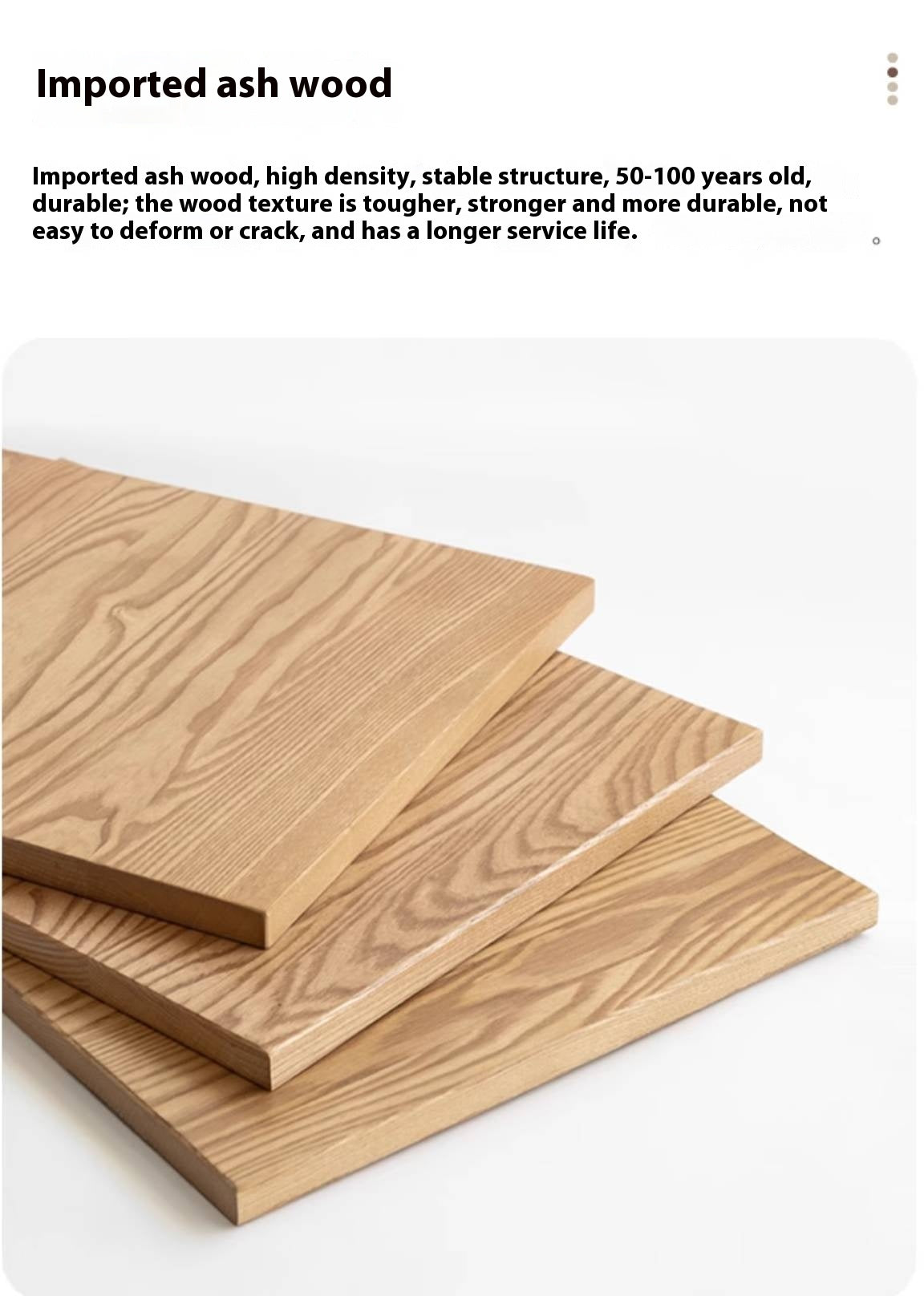 Ash Solid Wood Modern Style Makeup Chair