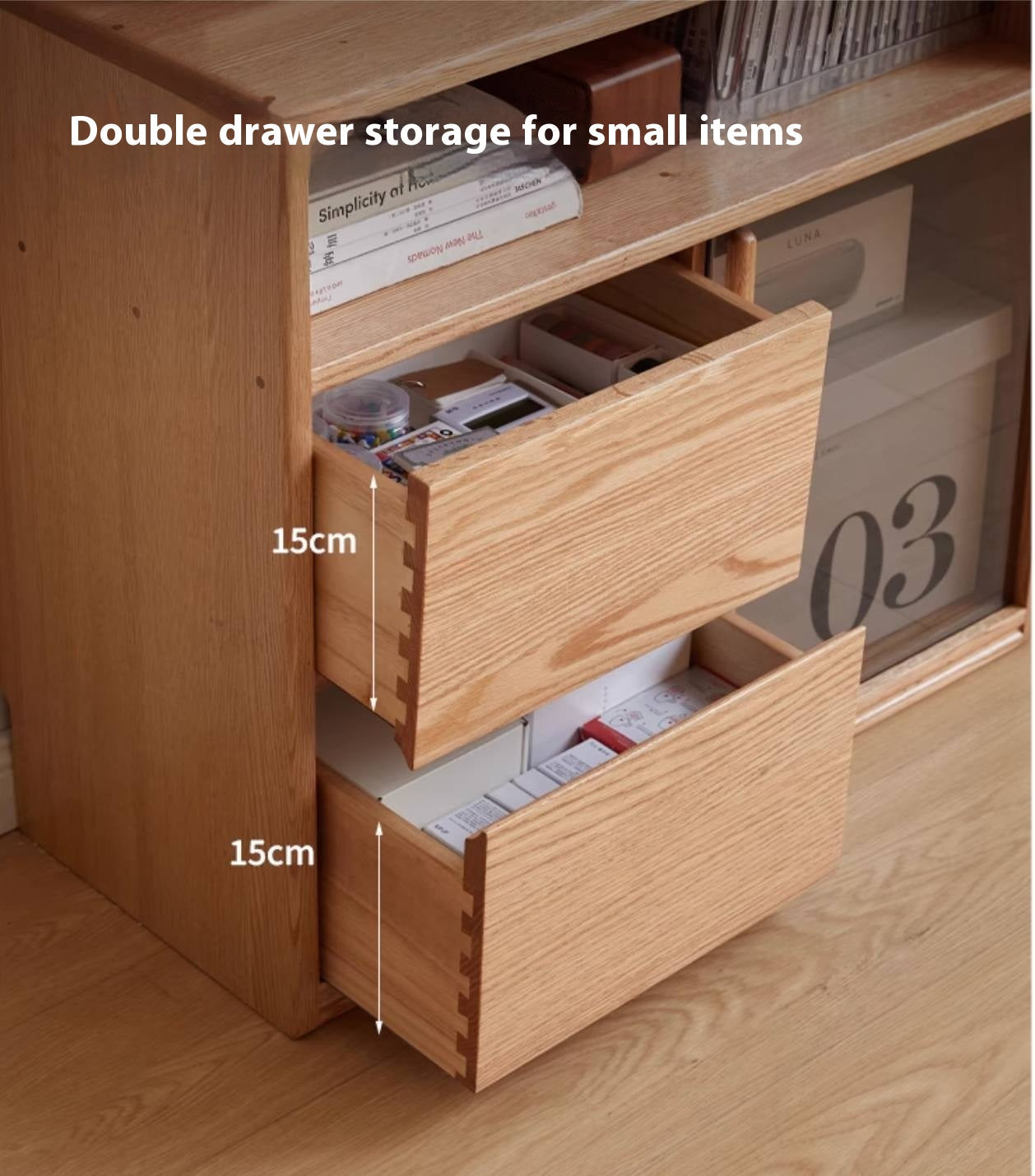 Oak Solid Wood Corner Office Desk