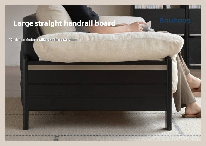 Ash Solid Wood Fabric, Leather Sofa