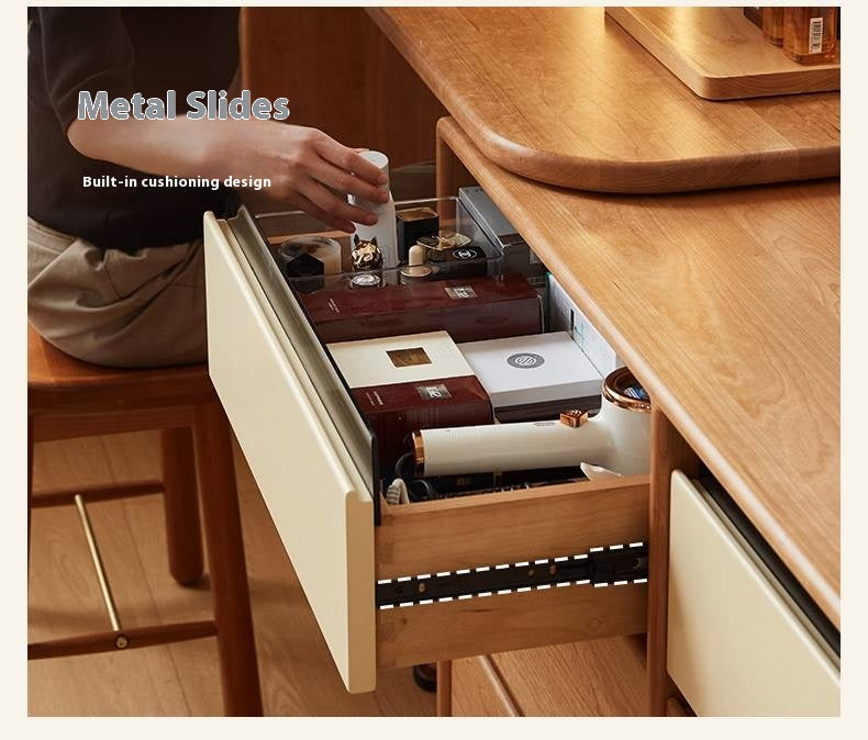 Cherry Solid Wood Modern Style Dressing Table