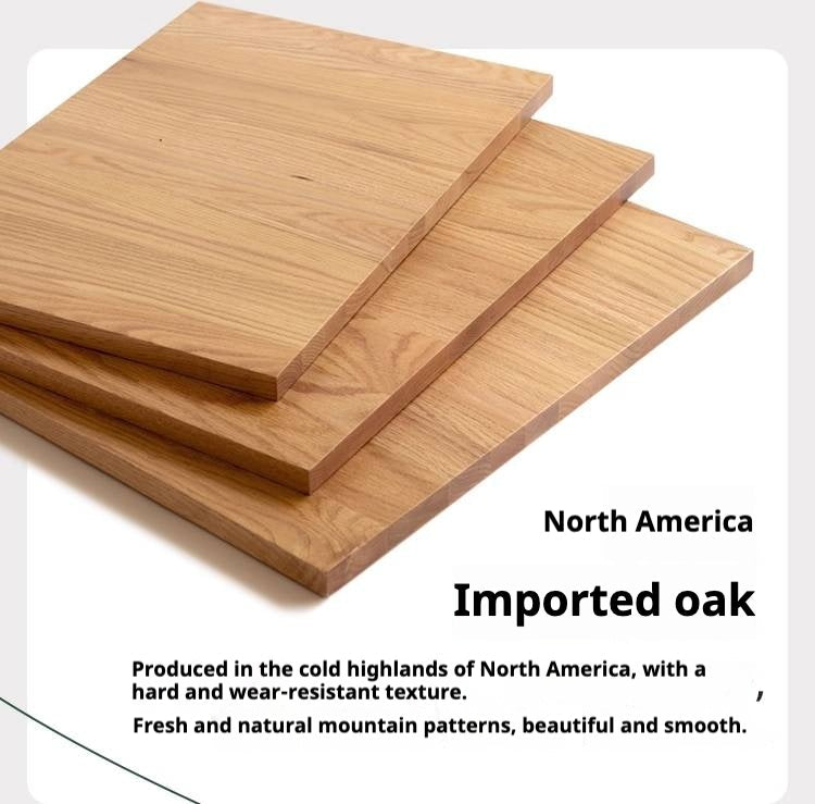 Oak Solid Wood Modern Rock Plate Dining Table