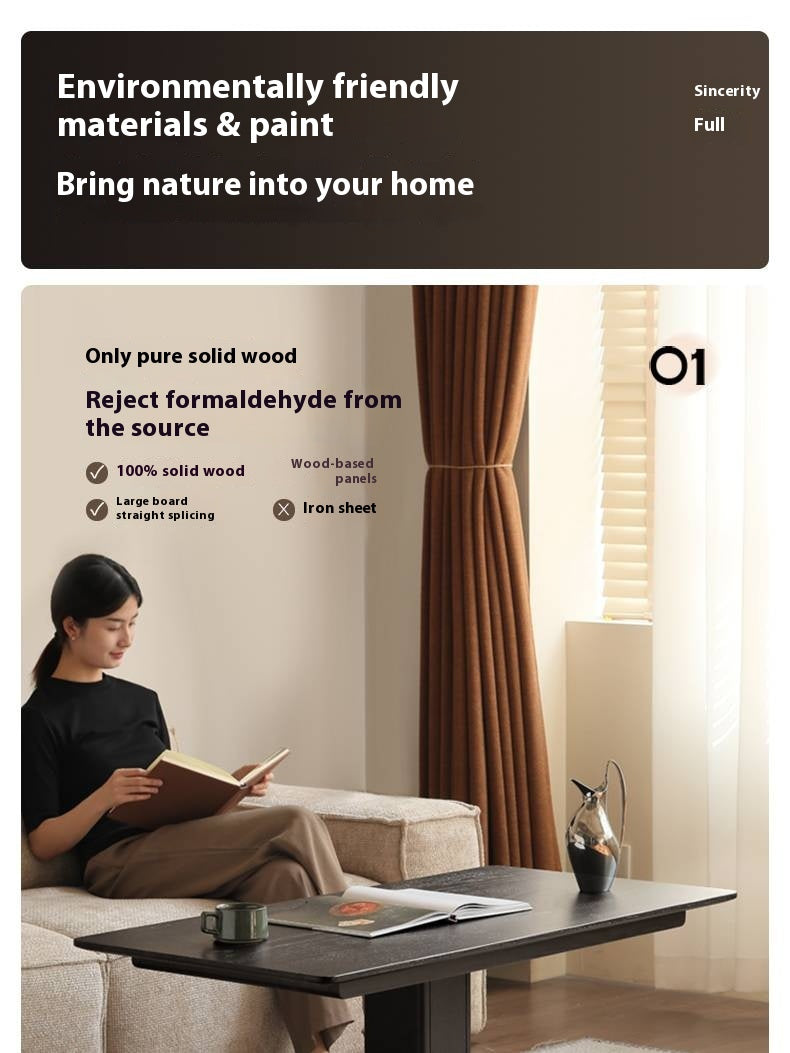 Oak Solid Wood Elevating Coffee Table