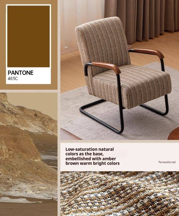 Fabric Sofa Middle Retro Chair