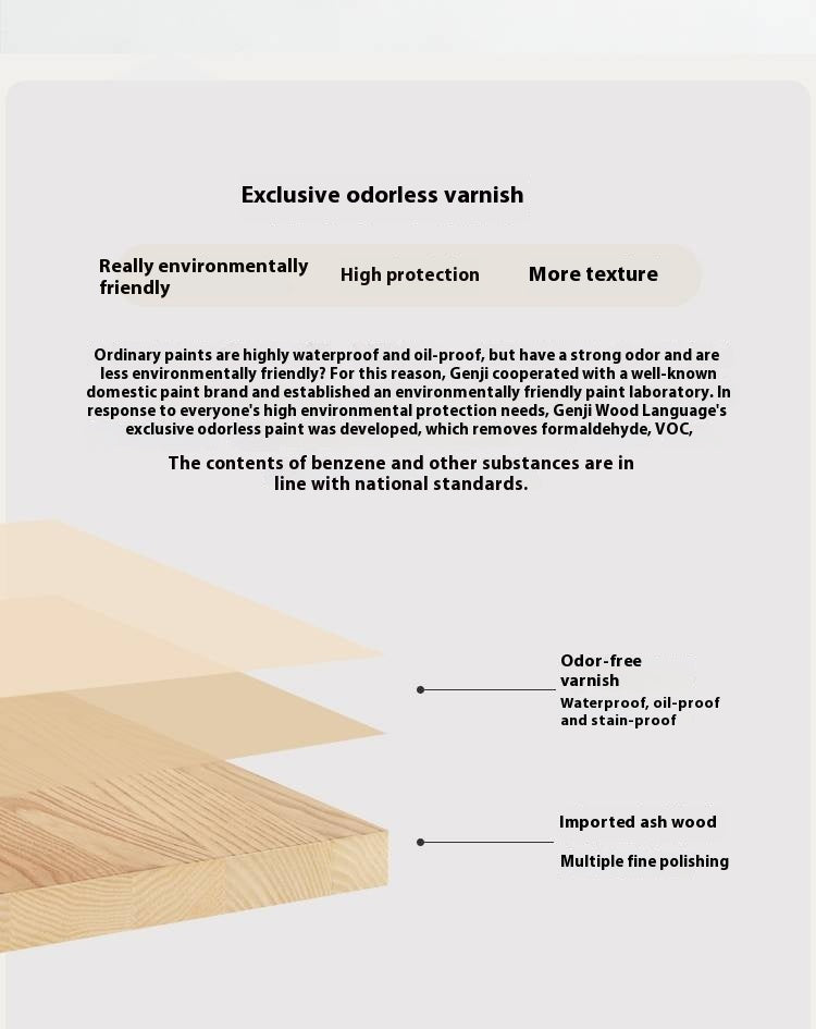 Ash Solid Wood Floor-Standing Module Combination TV Stand