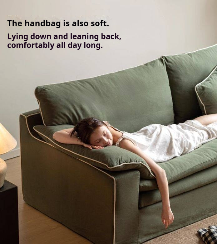 Cotton and Linen Sofa Wabi Sabi Style